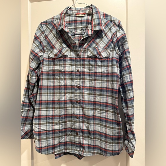 L.L. Bean Tops - L.L Bean Women’s Flannel Shirt - Blue, Red, Gray